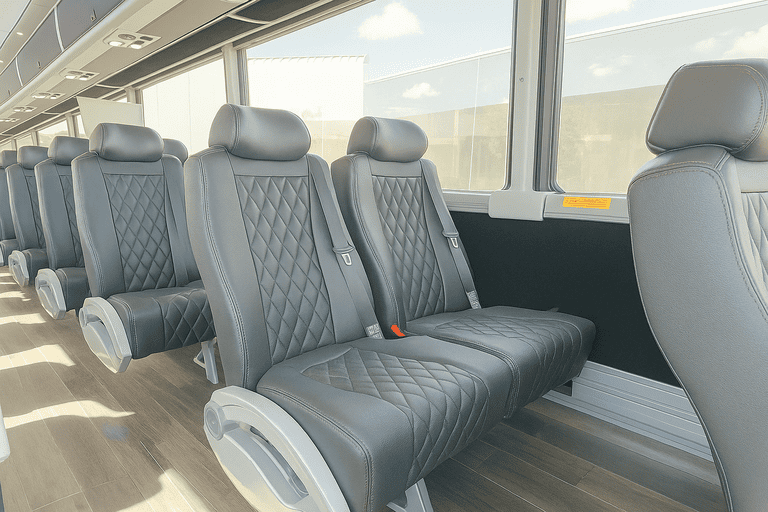 interior of South San Francisco Charter Bus charter bus