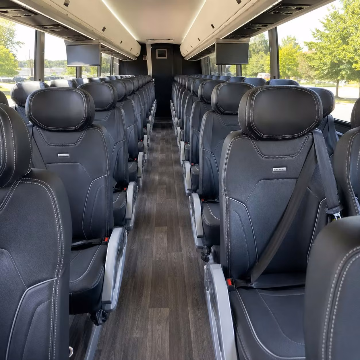 56 passenger charter bus interior